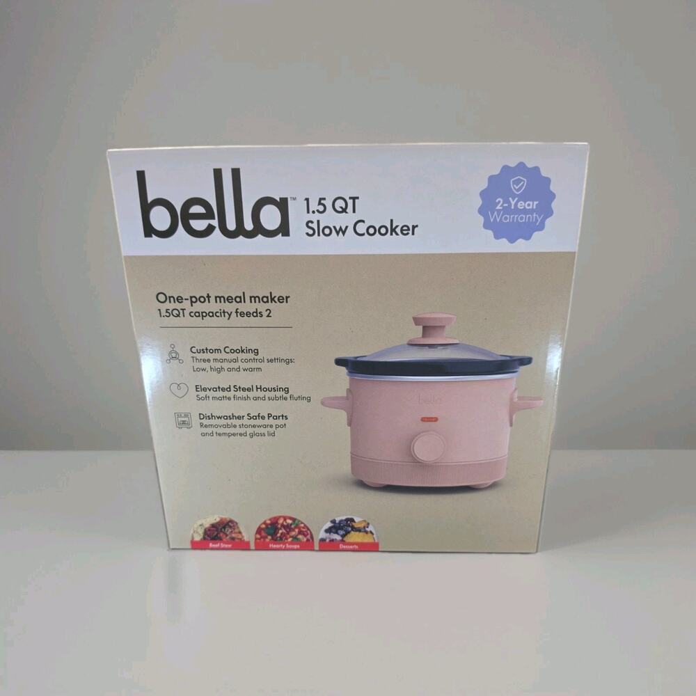 bella 1.5Qt Slow Cooker, Fits-anywhere™ kitchenware in Blossom